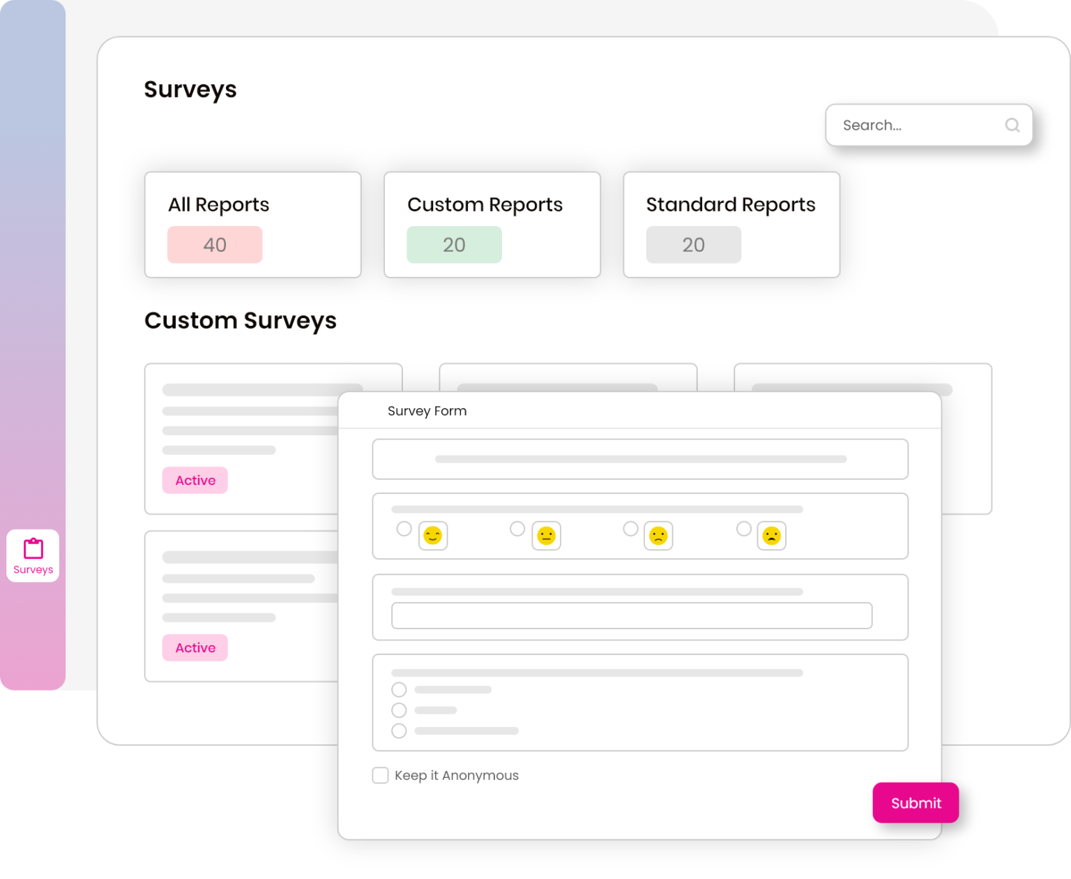 Surveys feature