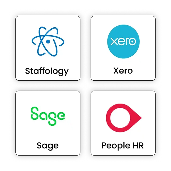 Integration with staffology, xero, sage and People HR 